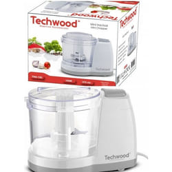 Mini Hachoir Blanc 150W Lames en inox Bol capacite 375 mL