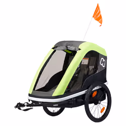 Hamax Chariot vélo Avenida Twin 20 pouces Unisexe Lime/Noir