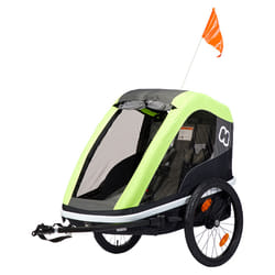 Hamax Chariot vélo Avenida Twin 20 pouces Unisexe Lime/Noir