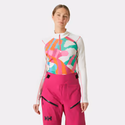Sous maillot 1/2 zip femme Helly Hansen Lifa Midweight Graphic Graphic