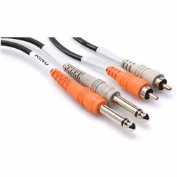 Hosa Technology CPR-204, 2 x 6,35 mm, Mâle, 2 x 6,35 mm TS, Mâle, 4 m, Noir