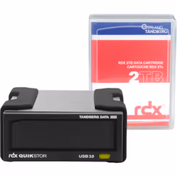 Overland-Tandberg Kit de lecteur RDX avec cassette de 2 To, externe, noir, USB3+, Disque de stockage, Cartouche RDX, USB 3.2  ...