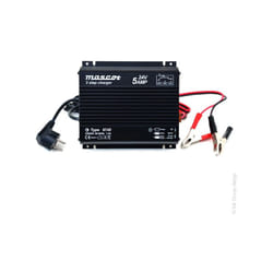 Mascot - Chargeur plomb 24V/5A 230V 9740 - pinces crocodiles (Intelligent)