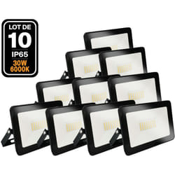 Europalamp - 10 Projecteurs led 30W Ipad Blanc froid 6500K Haute Luminosité