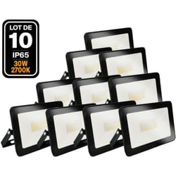 Europalamp - 10 Projecteurs led 30W Ipad Blanc chaud 3000K Haute Luminosité