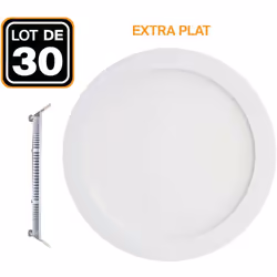 DESCRIPTION GÉNÉRALE Lot de 30 Spots Encastrable LED Downlight Panel Extra-Plat 18W Blanc Neutre 4200-4500K, plafonnier LED d ...