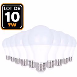 Description générale Cette ampoule LED de 7W offre un éclairage efficace et durable, idéale pour divers environnements intéri ...