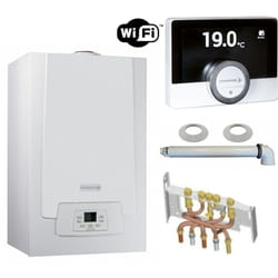 De Dietrich - Chaudière Gaz Condensation mpx mi Slim - 29 kW - Complète avec dosseret, douilles, ventouse et thermostat wifi connecté