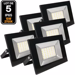 Lot de 5 Projecteurs Led 10W Black Ipad 3000k Haute Luminosité sont une garantie d'économies énergétiques ainsi que financièr ...