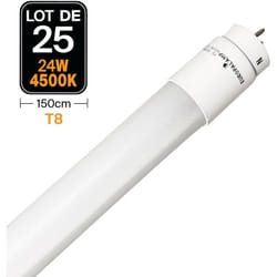 25 Tubes Neon led 25W 150cm T8 Blanc Neutre 4500k Gamme Pro
