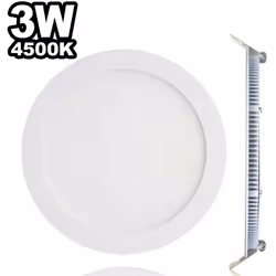 Description générale Le Spot Encastrable LED Downlight Panel Extra-Plat 3W Blanc Neutre 4500k est un plafonnier LED de forme  ...