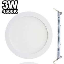 Europalamp - Spot Encastrable led Rond Extra-Plat 3W - Blanc Neutre 4500K