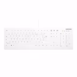 CHERRY AK-C8112, Taille réelle (100 %), USB, Commutateur de touche « ciseaux », AZERTY, Blanc