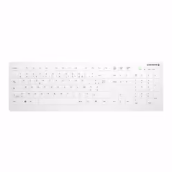 CHERRY AK-C8112, Taille réelle (100 %), RF sans fil, Commutateur de touche « ciseaux », AZERTY, Blanc