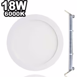 Description générale Le Spot Encastrable LED Downlight Panel Extra-Plat 18W Blanc Froid 6000k est un plafonnier LED de forme  ...