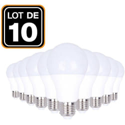 Europalamp - 10 Ampoules led E27 20W 4500K Blanc Neutre Haute Luminosité