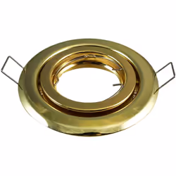 Collerette orientable Dorée pour spot encastrable avec fixation auto-bloquante. Compatible GU10 et GU5.3. Garantie 5 ans Dime ...