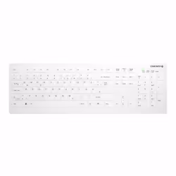 CHERRY AK-C8112, Taille réelle (100 %), RF sans fil, Commutateur de touche « ciseaux », QWERTZ, Blanc