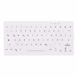 CHERRY AK-C4112, Mini, Avec fil, USB, Commutateur de touche « ciseaux », QWERTZ, Blanc