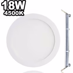 Description générale Le Spot Encastrable LED Downlight Panel Extra-Plat de 18W en Blanc Neutre (4500K) est un plafonnier LED  ...