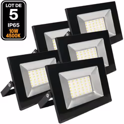 Lot de 5 Projecteurs Led 10W Black Ipad 4000k Haute Luminosité sont une garantie d'économies énergétiques ainsi que financièr ...
