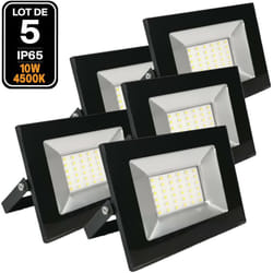 Europalamp - 5 Projecteurs Led 10W Ipad 4000k Haute Luminosité