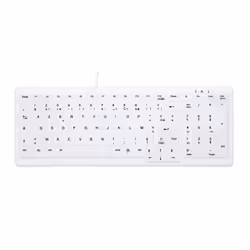 CHERRY AK-C7000, USB, Commutateur de touche « ciseaux », AZERTY, Blanc