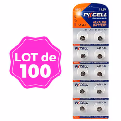 Lot de 10 Blisters de 10 Piles Bouton AG1 Super Alcaline 1.5V PKCell La Piles Bouton AG1 Super Alcaline 1.5V PKCell de toute ...