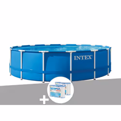 Description générale Envie d'un moment de détente et de baignade à domicile? Optez pour la piscine tubulaire Intex ronde 4,57 ...