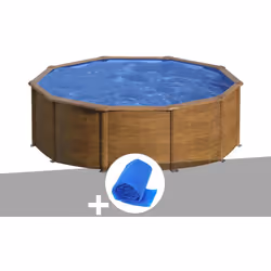 Faites de la place dans le jardin à la piscine hors-sol Sicilia de Gré Le kit de piscine hors sol en acier Sicilia ronde de l ...