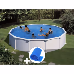 Piscine hors-sol en acier Atlantis ronde de la marqué Gré ! L'esthétisme et la performance sont réunis pour vous offrir des m ...