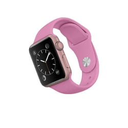Bracelet de remplacement pour Apple Watch Series 1 / 2 / 3 / 4 38mm Hobby Concept Montre en Silicone Rose