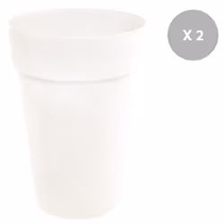 Lot de 2 Pots de fleurs rond EDA de la gamme Toscane Pour une utilisation intérieure ou extérieure, ce lot de 2 pots de fleur ...