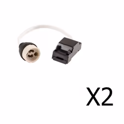 Pack 2 Douilles GU10 céramique avec connecteur rapide, longueur de fil 15 cm Contient 2 Douilles en céramique pour culot GU10 ...