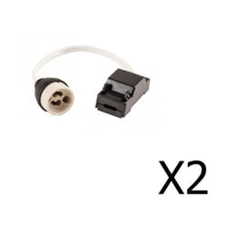 Hobbytech - Pack 2 Douilles GU10 céramique avec connecteur rapide, longueur de fil 15 cm