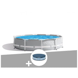Kit piscine tubulaire Intex Prism Frame ronde 3,66 x 0,76 m + Bâche de protection
