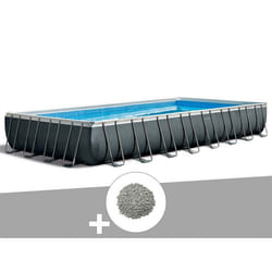 Kit piscine tubulaire Intex Ultra XTR Frame rectangulaire 975 x 488 x 132 m + 20 kg de zéolite