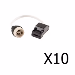 Pack 10 Douilles GU10 céramique avec connecteur rapide, longueur de fil 15 cm Contient 10 Douilles en céramique pour culot GU ...