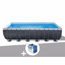 Kit piscine tubulaire Intex Ultra XTR Frame rectangulaire 7,32 x 3,66 x 1,32 m + Bâche à bulles