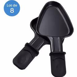 Coupelle à raclette avec revêtement anti-adhésif 19x10cm [Lot de 8] Hobby Tech Noir