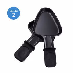 Coupelle à raclette avec revêtement anti-adhésif 19x10cm [Lot de 2] Hobby Tech Noir