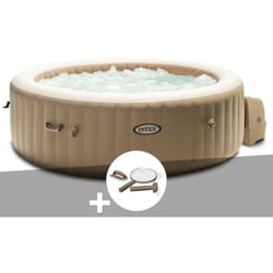 Kit spa gonflable Intex PureSpa Sahara rond Bulles 6 places + Kit d'entretien
