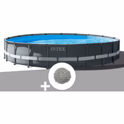 Une piscine tubulaire ronde Ultra XTR Frame Intex pour toute la famille. Cette piscine de 6,10 x 1,22 m ravira tous les membr ...