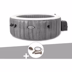 Le spa gonflable PureSpa Baltik rond Bulles 4 places - Intex Ce jacuzzi Intex dispose de 140 diffuseurs à bulles, pour un mom ...