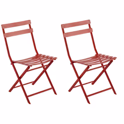 Lot de 2 Chaises de jardin métal pliante Greensboro Hesperide. Intemporelles, les chaises Greensboro de la marque Hespéride t ...