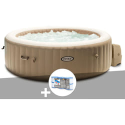 Kit spa gonflable Intex PureSpa Sahara rond Bulles 6 places + 6 filtres