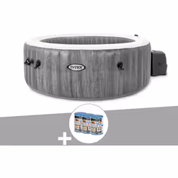 Le spa gonflable PureSpa Baltik rond Bulles 4 places - Intex Ce jacuzzi Intex dispose de 140 diffuseurs à bulles, pour un mom ...