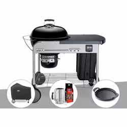 Barbecue Weber Performer Premium GBS Ø 57 noir Les grillades deviennent un vrai plaisir avec ce barbecue à charbon haute perf ...