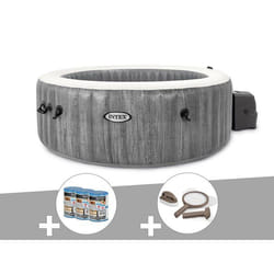 Kit spa gonflable Intex PureSpa Baltik rond Bulles 6 places + 6 filtres + Kit d'entretien