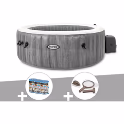 Le spa gonflable PureSpa Baltik rond Bulles 4 places - Intex Ce jacuzzi Intex dispose de 140 diffuseurs à bulles, pour un mom ...